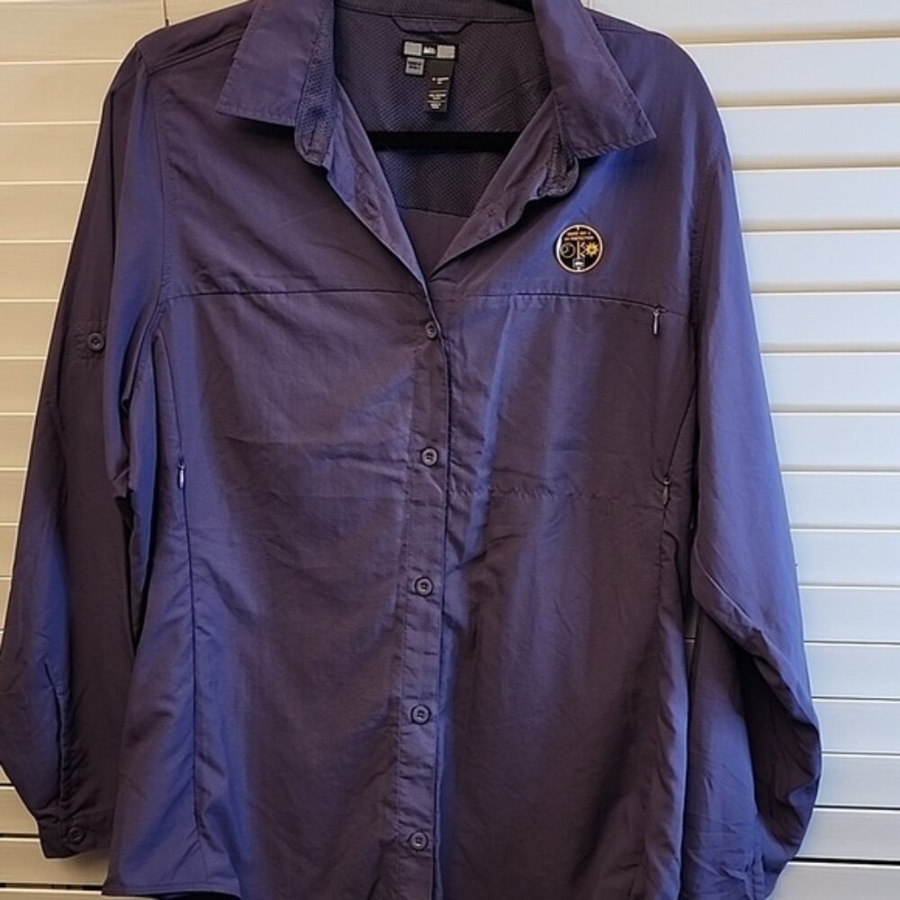 R.E.I. Women's XL Purple Long Sleeve Quick Dry Shirt UPF 30+